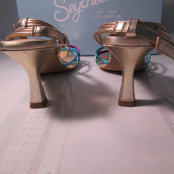 ✨ Seychelles Starboard Metallic Leather Sandals – Rainbow | Size 7.5 ✨ - Picture 7 of 9